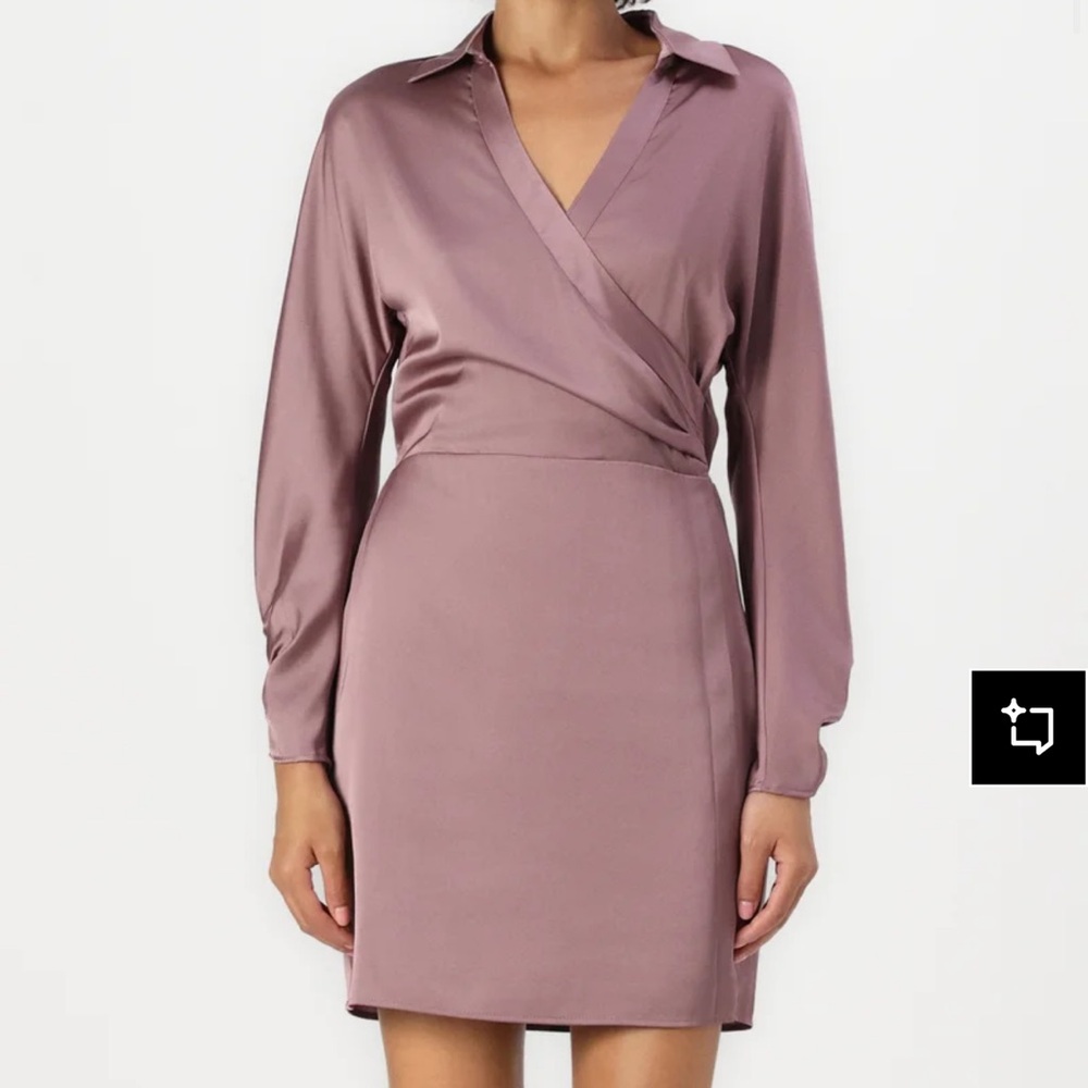 Guess Long Sleeve Mauve Dress